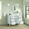 James Martin Vanities 48'' Single Vanity, Bright White w/ 3 CM Ethereal Noctis Quartz Top 424-V48-BW-3ENC - alternate 2
